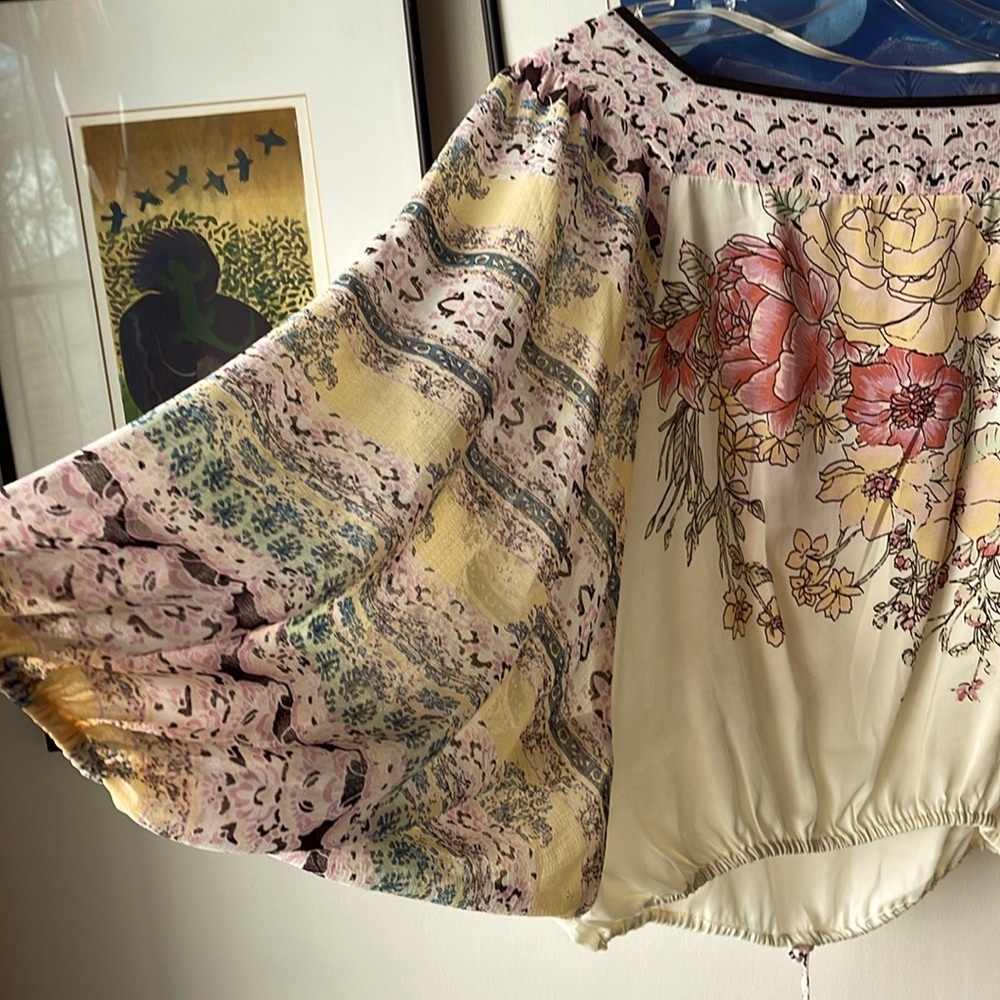 Free People Blue Nile top in pastel florals